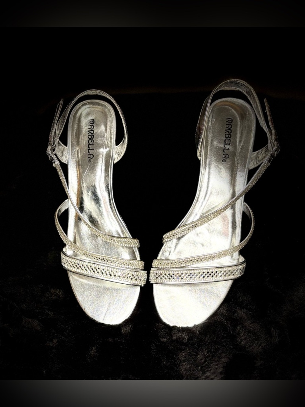 Marbella Rhinestone Wedges - Silver - Picture 2 of 6